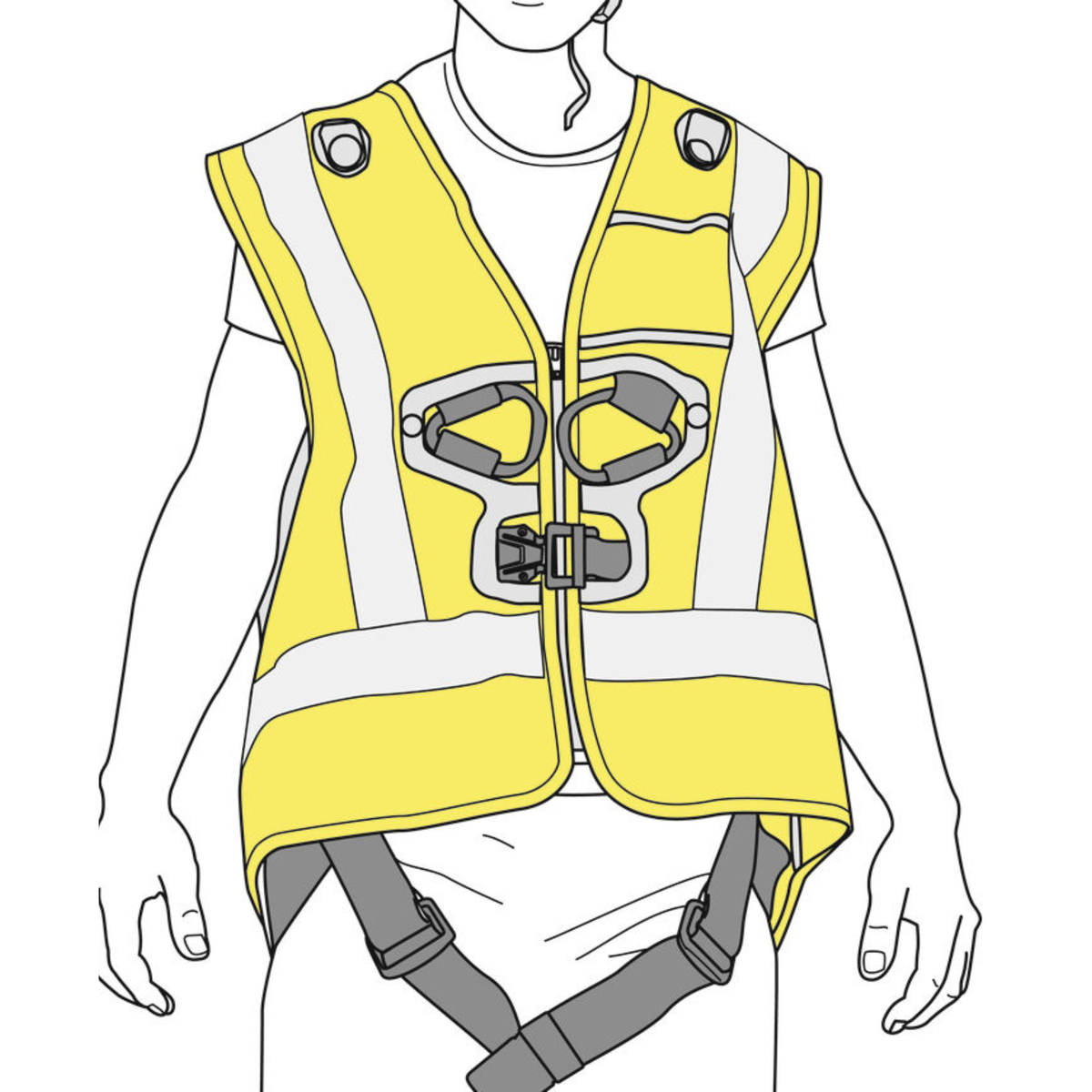 Petzl Hi-Viz Warnweste für Newton-Gurt