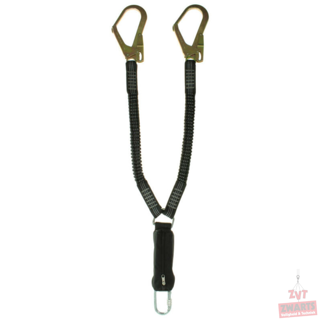 Delta 2 Stahl: elastische Sicherheitsleine 2 Meter