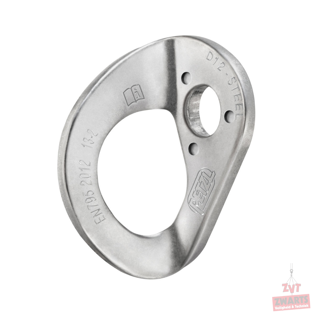 Petzl Coeur Staal ankerplaat voor bout van 10 of 12 mm