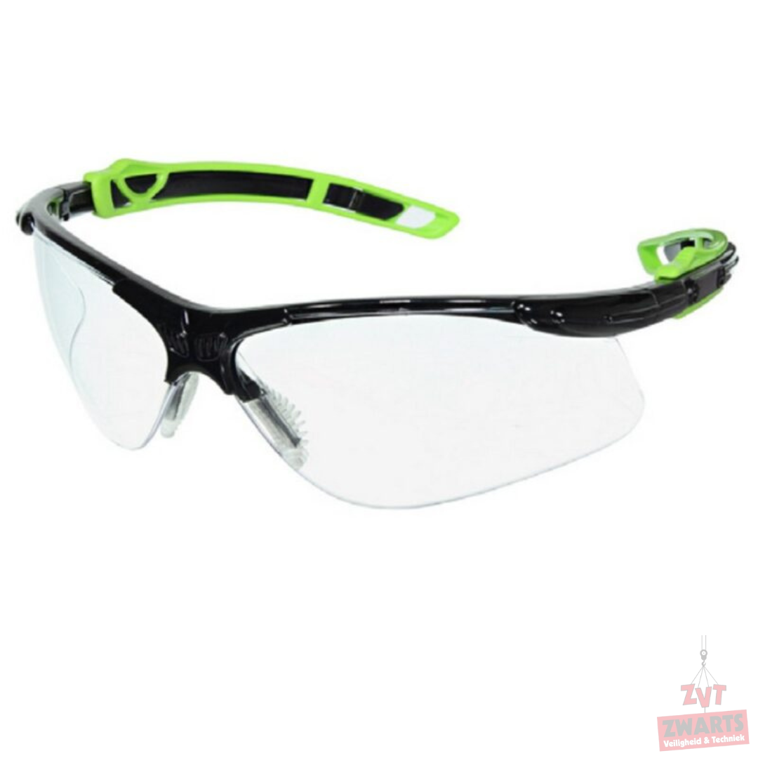 Schutzbrille Modell Spider, schwarzer Rahmen, Smoke-Gläser
