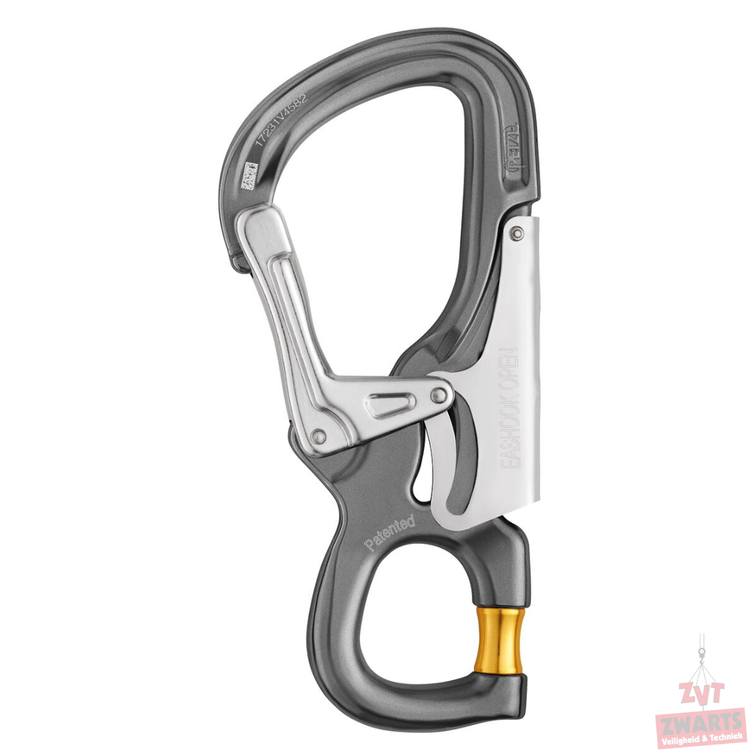 Petzl Eashook Open karabiner voor het uiteinde van een vallijn
