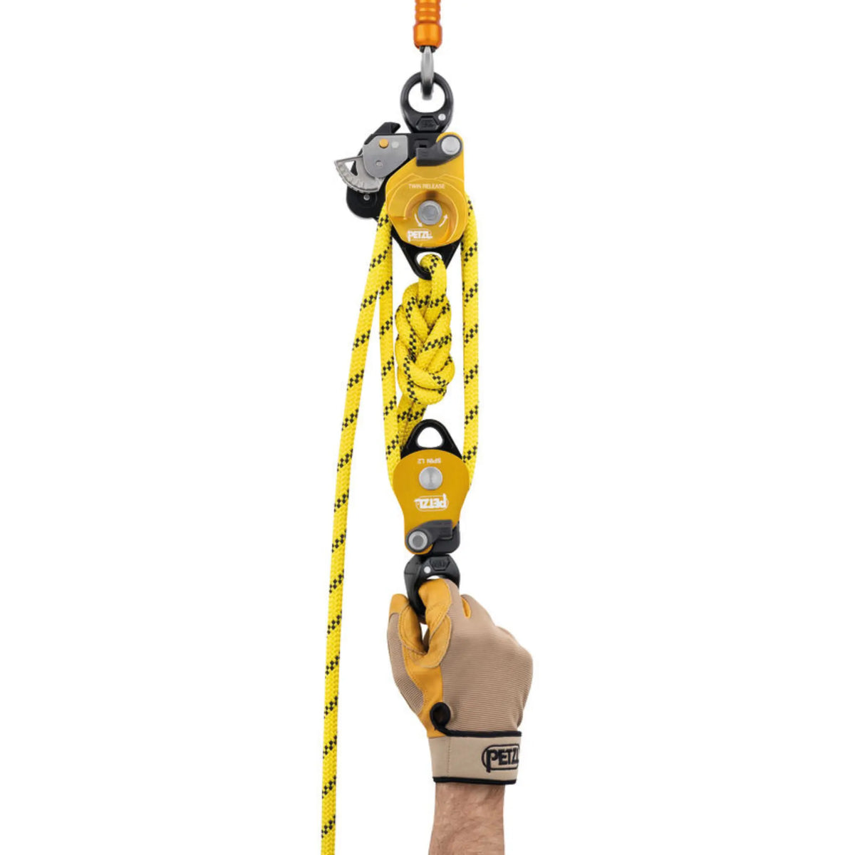 Petzl Umlenkrolle TWIN RELEASE Doppelseilrolle mit Abseilfunktion