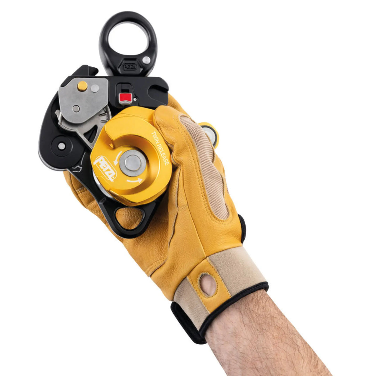 Petzl Umlenkrolle TWIN RELEASE Doppelseilrolle mit Abseilfunktion
