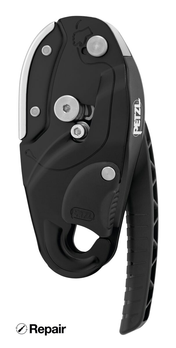 Petzl RIG afdaalapparaat repareerbaar zwart
