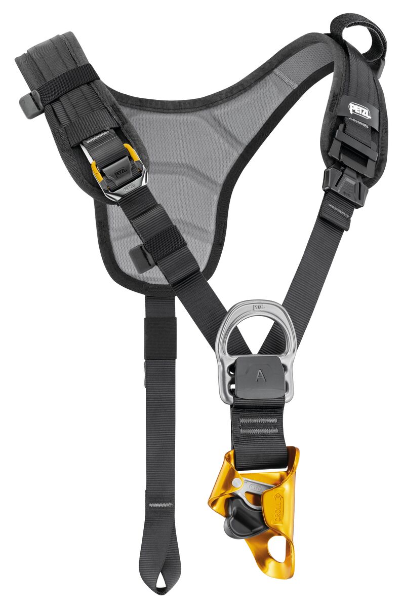 Petzl TOP CROLL borstharnas met geïntegreerde borstklem