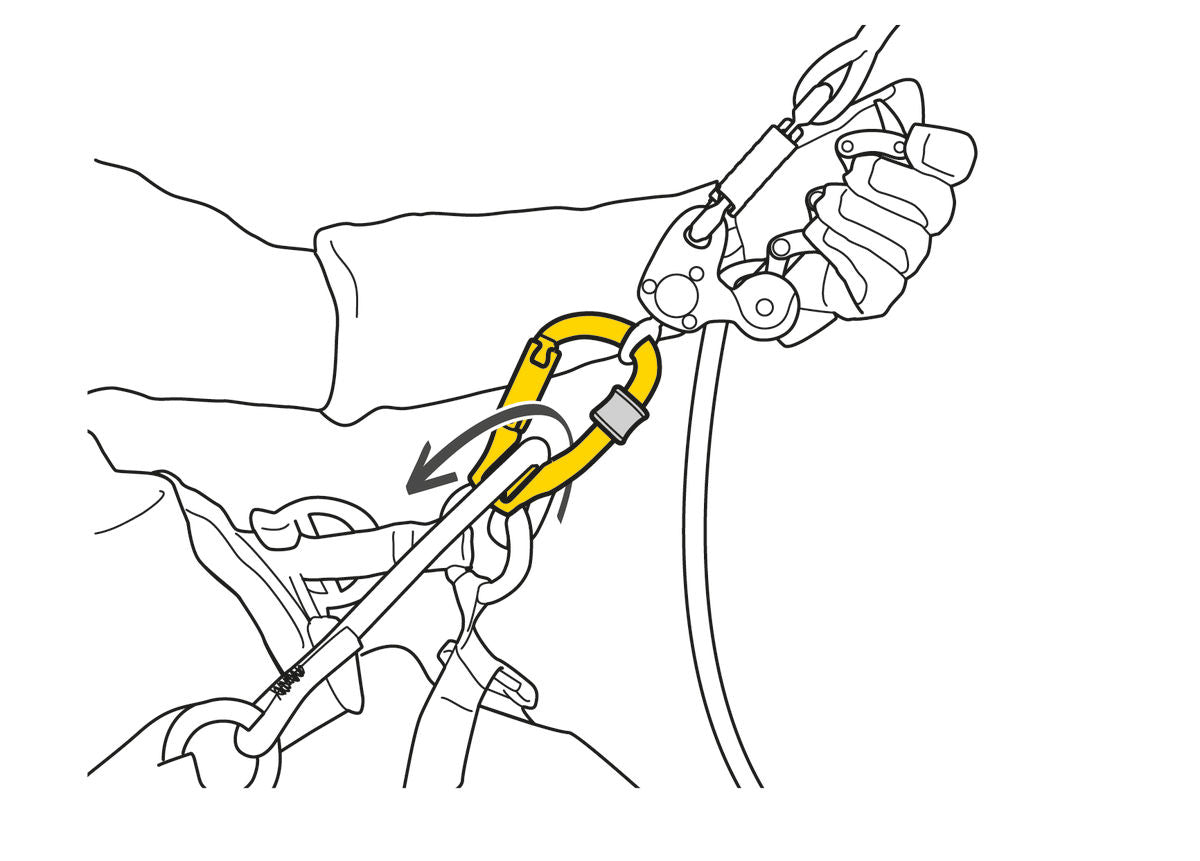 Petzl ROLLCLIP Z katrolkarabiner voor verankeringen