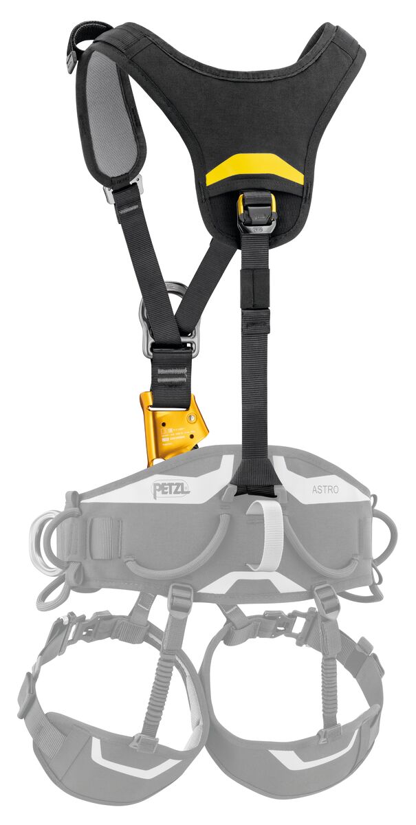 Petzl TOP CROLL borstharnas met geïntegreerde borstklem