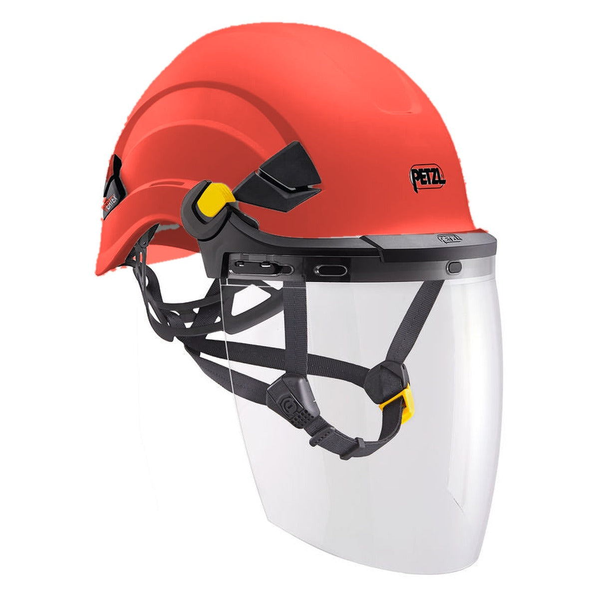 Petzl VERTEX rood met VIZEN gelaatsscherm