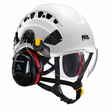 Petzl VERTEX VENT wit met VIZIR vizier en 3M Peltor Optime III gehoorkap