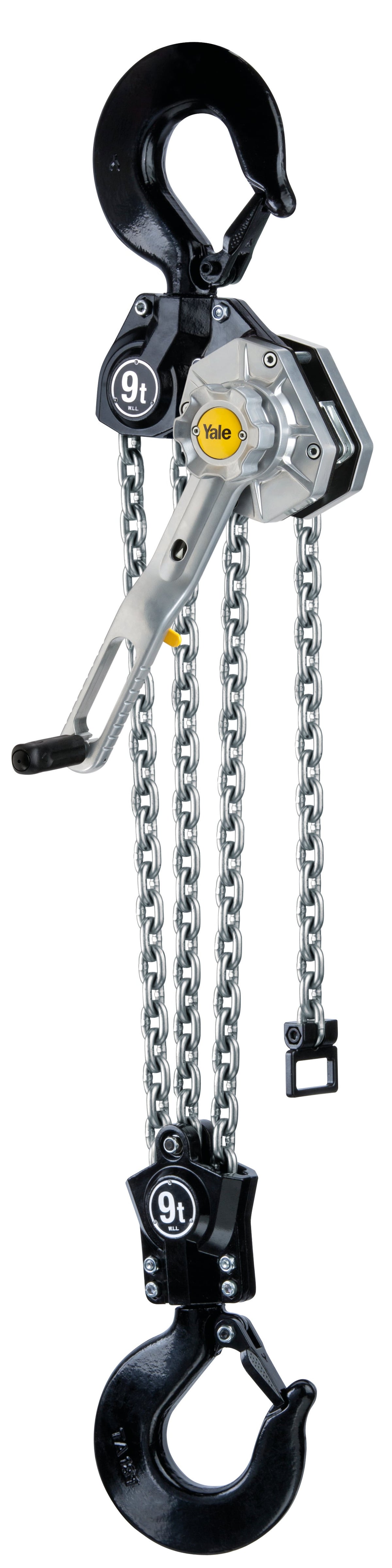 Yale ERGO 360 rateltakel 9 ton met uitgeklapte slinger